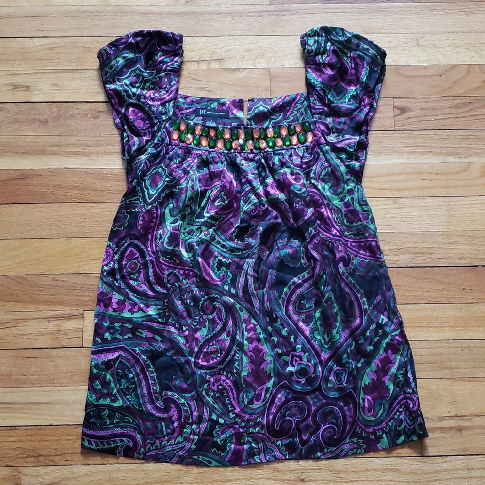 I.N.C 100% Silk top